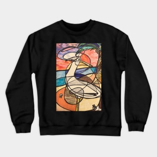 Sea gull scribble scape Crewneck Sweatshirt